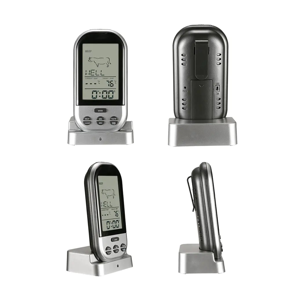 Wireless BBQ Meat Thermometer with Timer for Cooking