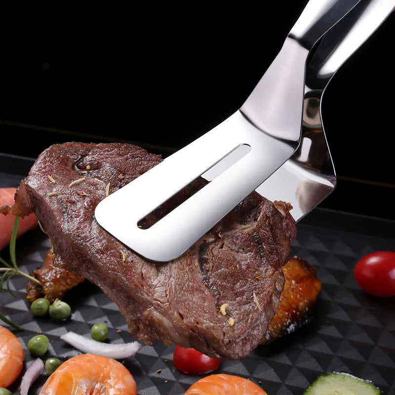304 Stainless Steel BBQ Spatula and Food Clip
