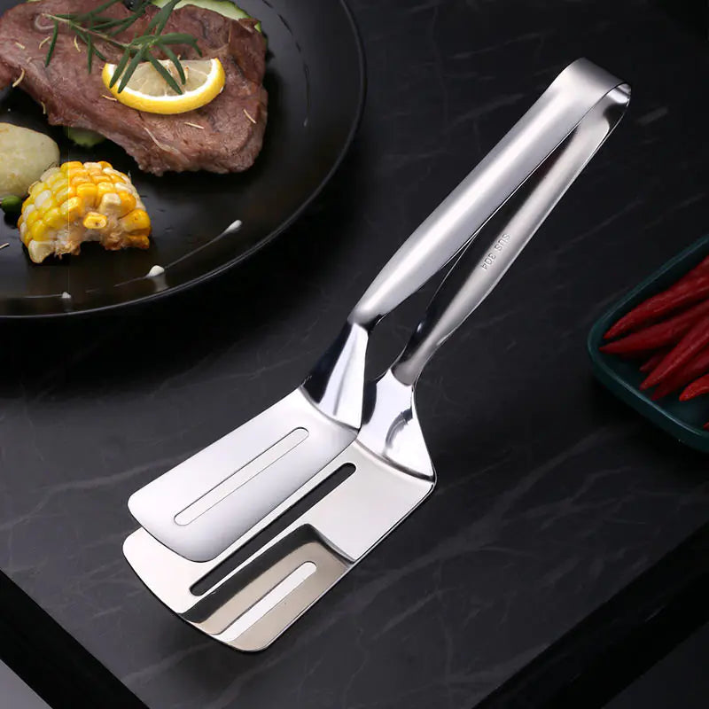304 Stainless Steel BBQ Spatula and Food Clip